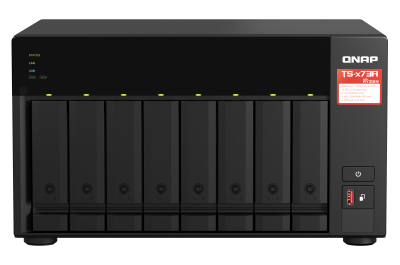 Desktop 8Bay NAS 8GB RAM 2x2.5Gbe Black